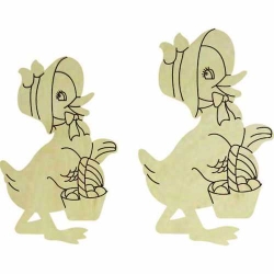 Hobi-Art KD 301 Ördek Figürlü Mini Ahşap Obje