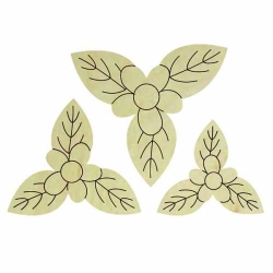 Hobi-Art KD 304 Çiçek Figürlü Mini Ahşap Obje