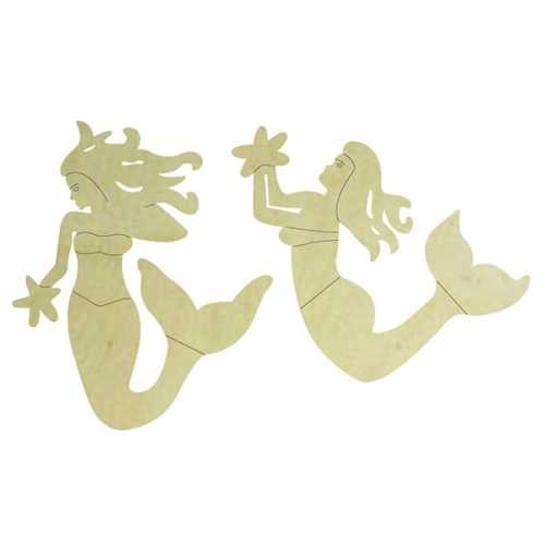 Hobi-Art KD 309 Deniz Kızı Figürlü Mini Ahşap Obje - 1