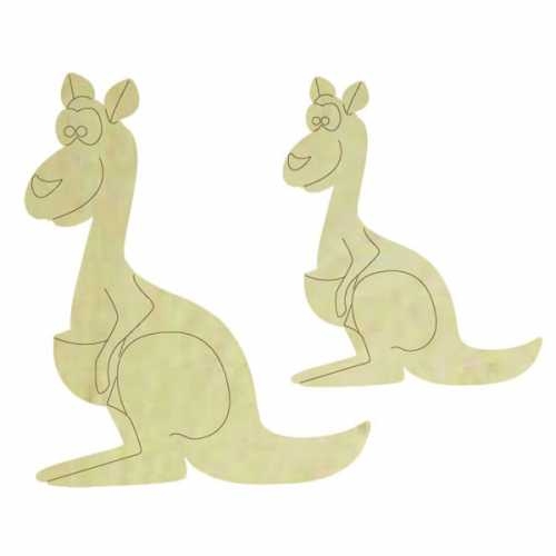 Hobi-Art KD 312 Kanguru Figürlü Mini Ahşap Obje - 1