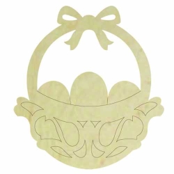 Hobi-Art KD 314 Sepet ve Yumurta Figürlü Mini Ahşap Obje