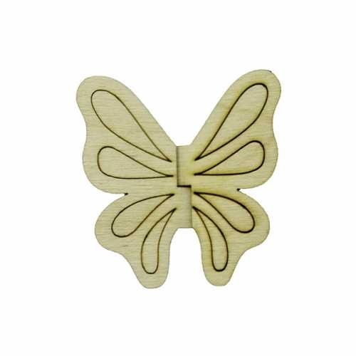 Hobi-Art KD 317 Kelebek Figürlü Mini Ahşap Obje - 1