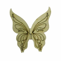 Hobi-Art KD 318 Kelebek Figürlü Mini Ahşap Obje