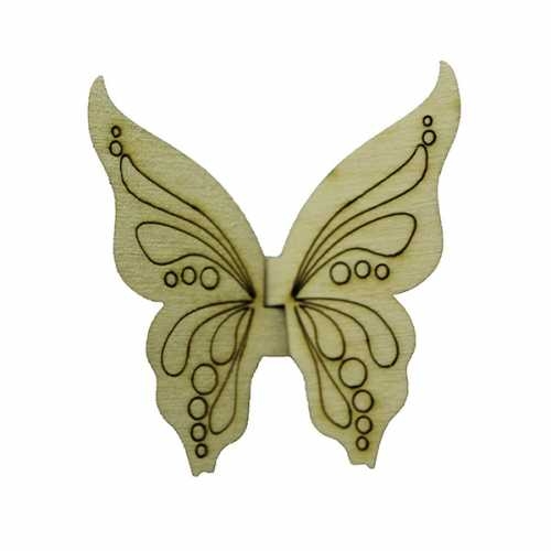 Hobi-Art KD 318 Kelebek Figürlü Mini Ahşap Obje - 1