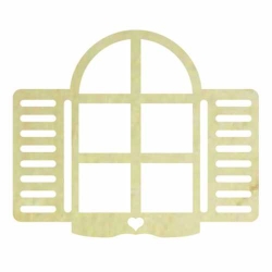 Hobi-Art KD 319 Pencere Figürlü Mini Ahşap Obje