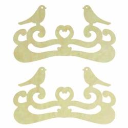 Hobi-Art KD 326 Kuş Figürlü Mini Ahşap Obje