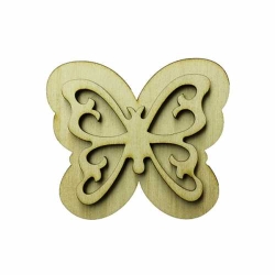 Hobi-Art KD 335 Kelebek Figürlü Mini Ahşap Obje