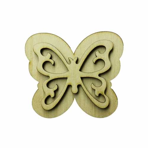 Hobi-Art KD 335 Kelebek Figürlü Mini Ahşap Obje - 1