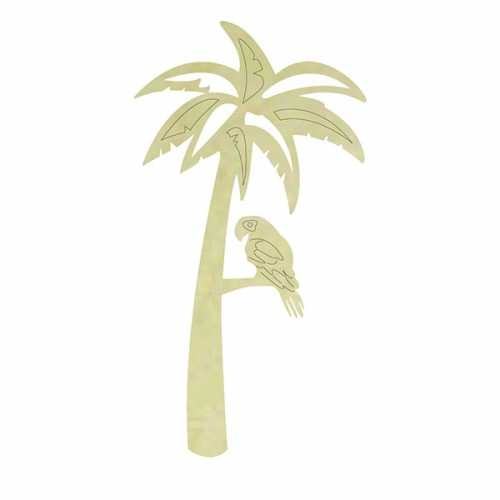 Hobi-Art KD 352 Palmiye Ağacı Figürlü Mini Ahşap Obje - 1