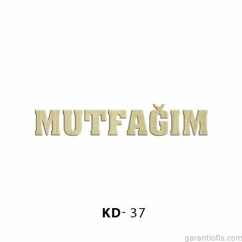 Hobi-Art KD 37 - Mutfağım Yazılı Dekoratif Mini Ahşap Obje - 1