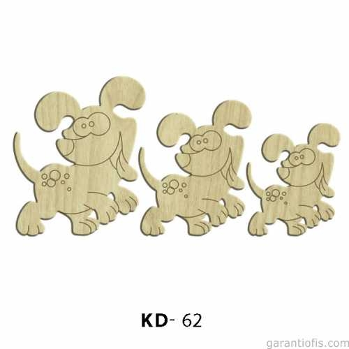 Hobi-Art KD 62 - Köpek Tasarımlı Dekoratif Mini Ahşap Obje - 1