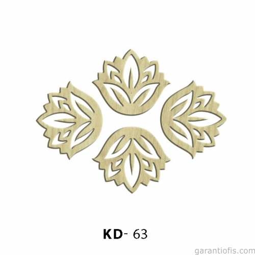 Hobi-Art KD 63 - Lale Tasarımlı Dekoratif Mini Ahşap Obje - 1