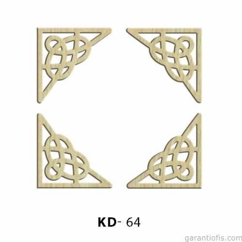 Hobi-Art KD 64 - Köşebent Tasarımlı Dekoratif Mini Ahşap Obje - 1