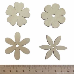 Hobi-Art KD 66 - Çiçek Tasarımlı Dekoratif Mini Ahşap Obje - Thumbnail