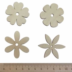 Hobi-Art KD 66 - Çiçek Tasarımlı Dekoratif Mini Ahşap Obje - 2