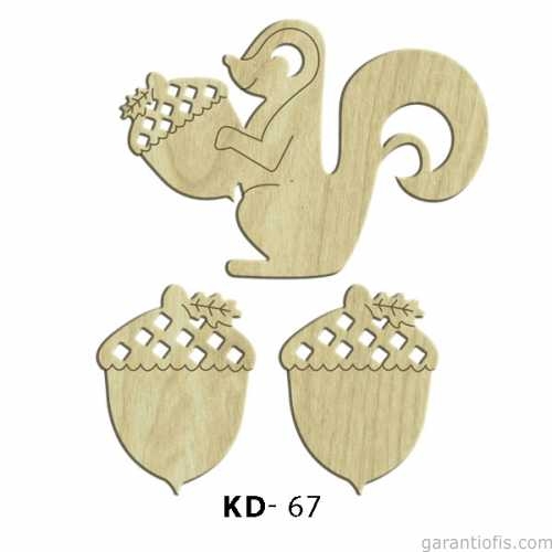 Hobi-art Kd 67 - Sincap Tasarımlı Dekoratif Mini Ahşap Obje