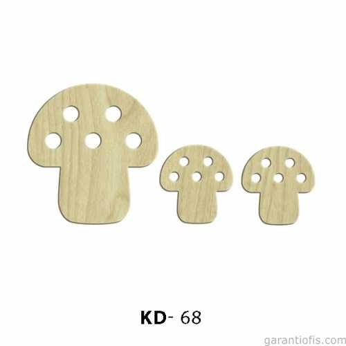 Hobi-Art KD 68 - Mantar Tasarımlı Dekoratif Mini Ahşap Obje - 1