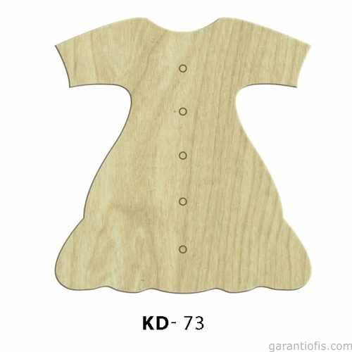 Hobi-Art KD 73 - Elbise Tasarımlı Dekoratif Mini Ahşap Obje - 1