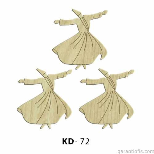 Hobi-Art KD 72 - Semazen Tasarımlı Dekoratif Mini Ahşap Obje - 1