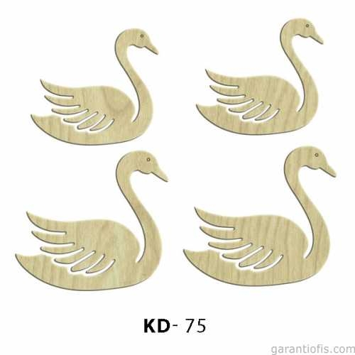 Hobi-Art KD 75 - Kuğu Tasarımlı Dekoratif Mini Ahşap Obje - 1