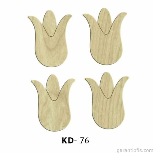Hobi-Art KD 76 - Lale Tasarımlı Dekoratif Mini Ahşap Obje - 1