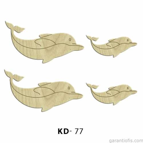 Hobi-Art KD 77 - Yunus Şekilli Dekoratif Mini Ahşap Obje - 1