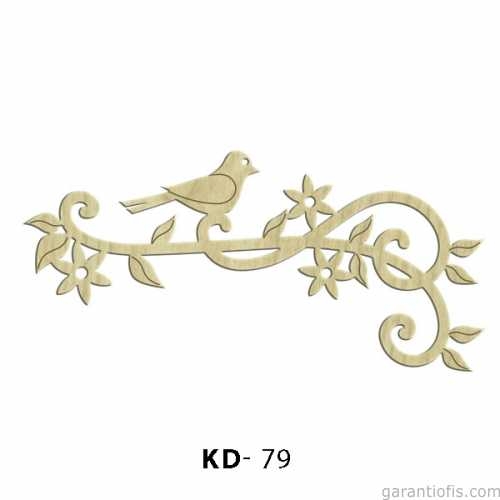 Hobi-Art KD 79 - Dalda ki Kuş Dekoratif Mini Ahşap Obje - 1