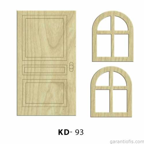 Hobi-Art KD 93 - Kapı ve Pencere Şeklinde Dekoratif Mini Ahşap Süs Objeler - 1