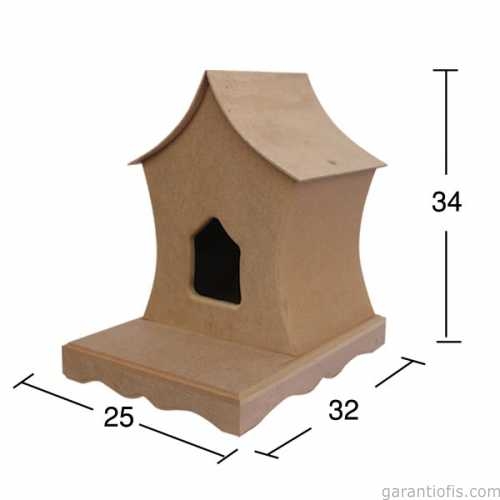 Hobi-Art KU 335 Boyanabilir Kuş Yuvası Şeklinde Ahşap Obje - 1
