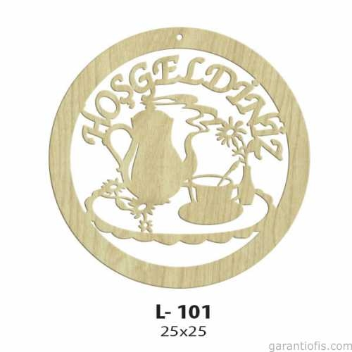 Hobi-Art L 100 Lazer Kesim Hoşgeldiniz Yazılı Kapı Süsü - 1