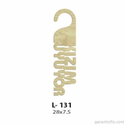 Hobi-Art L 131 Lazer Kesim Kızım Uyuyor Yazılı Kapı Kolu Askısı