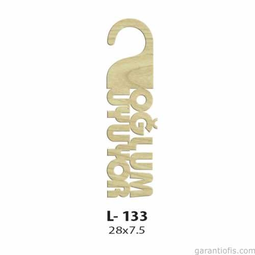 Hobi-Art L 133 Lazer Kesim Oğlum Uyuyor Yazılı Kapı Kolu Askısı - 1
