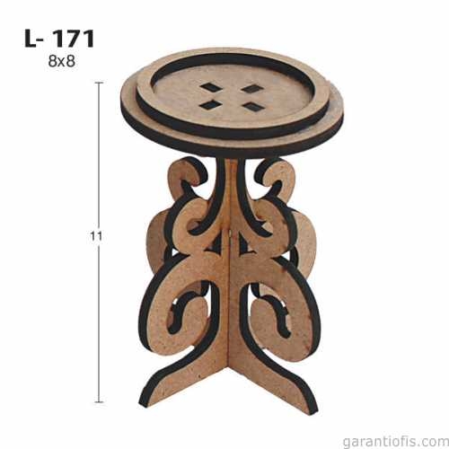 Hobi-Art L 171 Ham Demonte Ahşap Özel Kesim Mumluk - 1