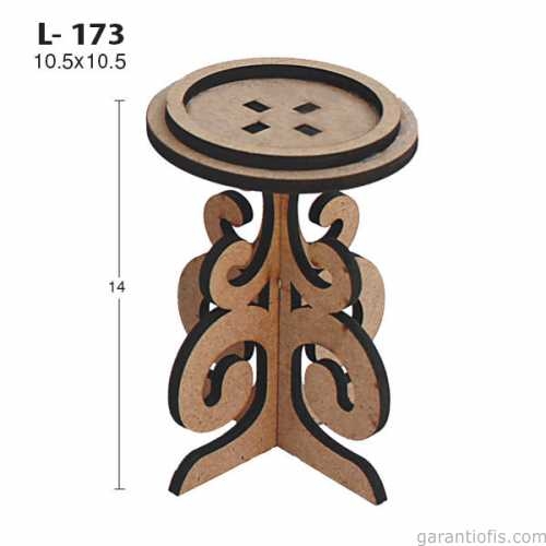 Hobi-Art L 173 Ham Demonte Ahşap Özel Kesim Mumluk - 1