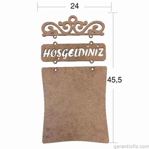 Hobi-Art L 230 Ham Ahşap Hoşgeldiniz Yazılı Obje - 1
