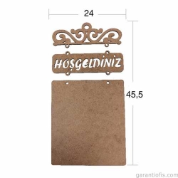 Hobi-Art L 232 Ham Ahşap Hoşgeldiniz Yazılı Obje