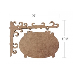 Hobi-Art L 234 Ham Ahşap Tabela Tasarımlı Obje