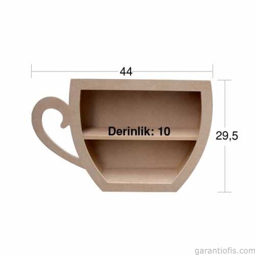 Hobi-Art L 236 Ham Ahşap Fincan Figürlü Raf - 1