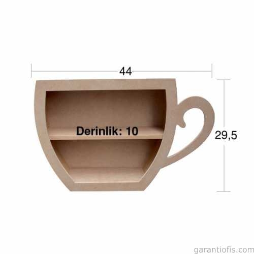 Hobi-Art L 237 Ham Ahşap Fincan Figürlü Raf - 1