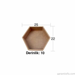 Hobi-Art L 242 Ham Ahşap Petek Tasarımlı Raf