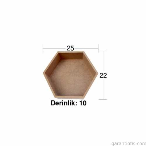 Hobi-Art L 242 Ham Ahşap Petek Tasarımlı Raf - 1