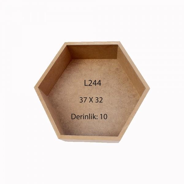 Hobi-art L 244 Ham Ahşap Petek Tasarımlı Raf
