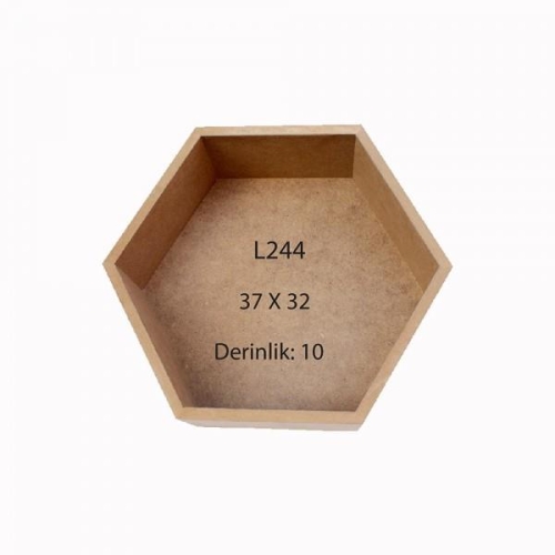 Hobi-Art L 244 Ham Ahşap Petek Tasarımlı Raf - 1