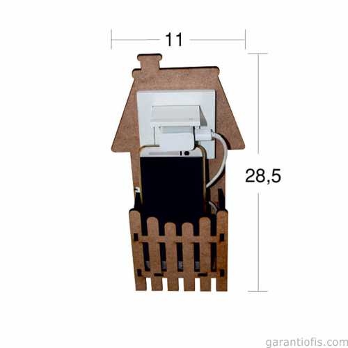 Hobi-Art L 253 Ham Ahşap Telefon Şarj Kutusu ve Prizlik - 1