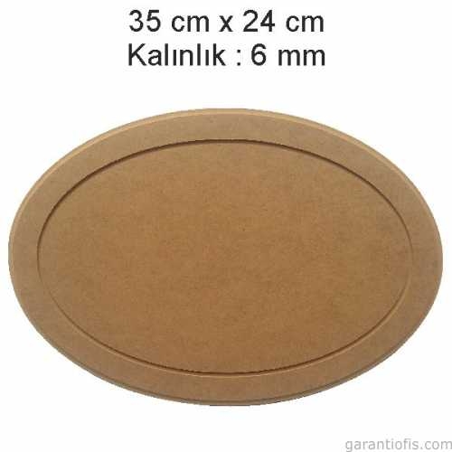 Hobi-Art L 277 Dekoratif Oval Ahşap Supla - 1