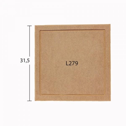 Hobi-Art L 279 Dekoratif Kare Ahşap Supla - 1