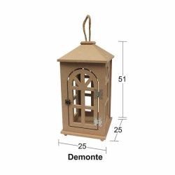 Hobi-Art L 340 Boyanabilir Demonte Ham Ahşap Fenerlik
