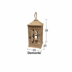 Hobi-Art L 341 Boyanabilir Demonte Ham Ahşap Fenerlik