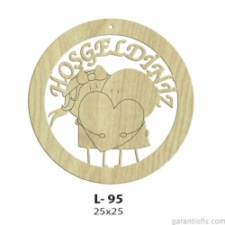 Hobi-Art L 95 Lazer Kesim Hoşgeldiniz Yazılı Kapı Süsü