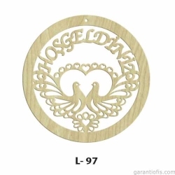 Hobi-Art L 97 Lazer Kesim Hoşgeldiniz Yazılı Kapı Süsü